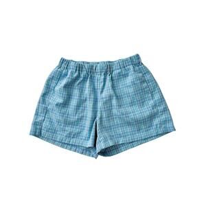 Brandly melville blue plaid boxer shorts - one size